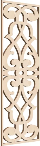 Miniatura 10 de 9 3/8"W x 24 3/8"H x 1/4"T Bellaire Decorativos Paneles de pared de madera calado, abedul