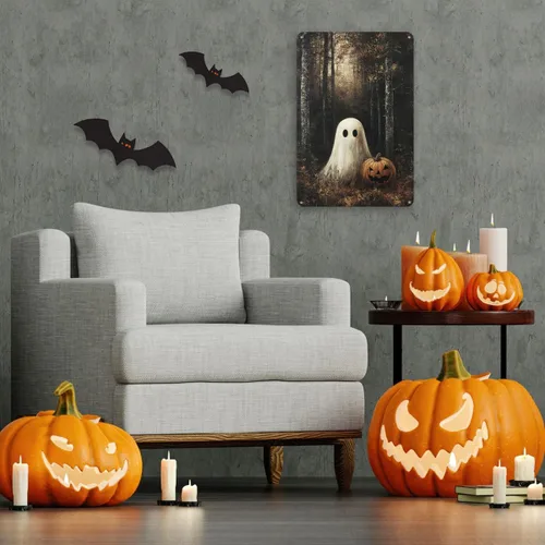 Miniatura 4 de Decoración de pared de fantasma de Halloween, decoración de fiesta de Halloween para interiores y exteriores, decoración espeluznante para el hogar