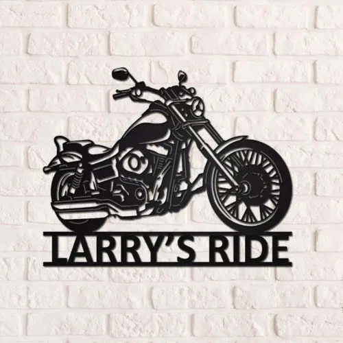 Miniatura 12 de Letrero de metal personalizado para motocicleta, arte de pared de metal con bandera de EE. UU., arte de pared de metal para motocicleta, letrero