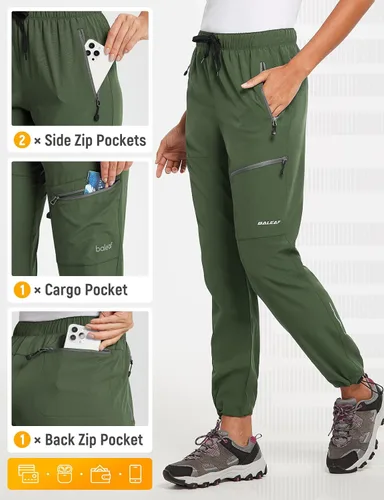 Miniatura 6 de BALEAF - Leggings tipo capri para mujer, con bolsillos, cintura alta, longitud hasta la rodilla, elásticos, pantalones casuales de yoga
