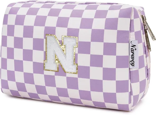 Miniatura 130 de Narwey Bolsa de maquillaje con inicial, regalos de graduación para adolescentes, niñas, niños y adolescentes, cosas de moda de 6 a 18 años, bolsa