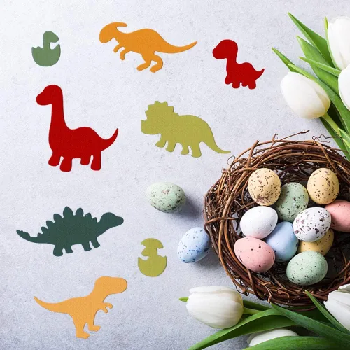 Miniatura 3 de Estivaux Troqueles de dinosaurio para hacer tarjetas, huevos animales troquelados, plantillas, plantillas en relieve para álbumes de recortes