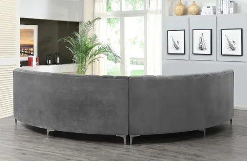 Miniatura 27 de Legend Vansen L - Sofá de terciopelo semicírculo de 141.34 pulgadas, sofá modular curvado de gran tamaño para sala de estar, oficina, apartamento