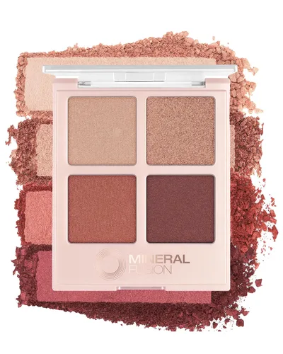 Mineral Fusion Paleta de sombras de ojos - Maquillaje vegano para ojos con acabados mate, satinado y brillante - Fórmula natural y ligera (Escape