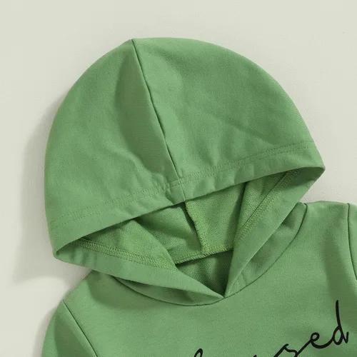 Miniatura 124 de Mandizy Conjunto de ropa de otoño para bebé niña pequeña, sudadera de manga larga con estampado de letras bendecidas, pantalones de camuflaje