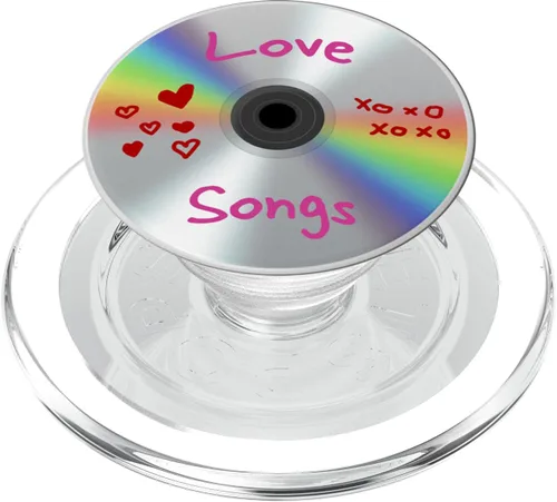 Miniatura 8 de Love Songs CD Retro Compact Disc Vintage 80s 90s Music Hits PopSockets intercambiables PopGrip