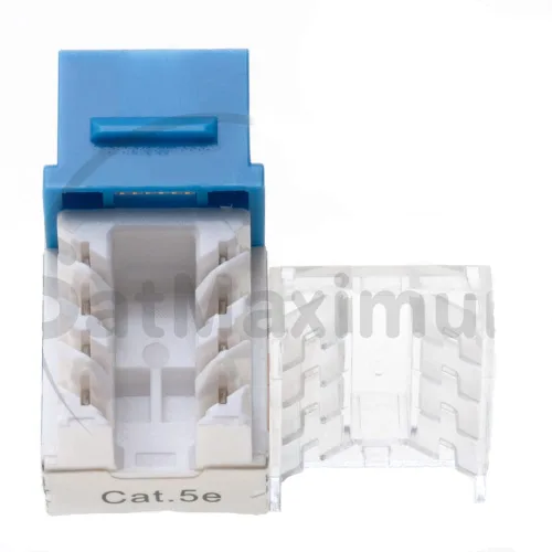 Miniatura 3 de Cat5e Keystone Ethernet Wall Jack Punch Down UTP 45 grados (terminación más fácil que 90 grados), terminación de velocidad de perfil delgado RJ45