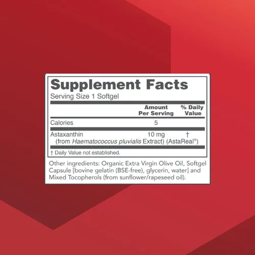 Miniatura 2 de PROTOCOL FOR LIFE BALANCE Cápsulas blandas de astaxantina de 10 mg - Apoya la salud celular* - Suplementos de astaxantina carotenoide - Sin OMG