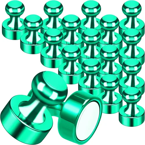 Miniatura 19 de Paquete de 10 imanes de nevera para adultos, imanes de metal fuerte, imanes redondos pequeños para refrigerador, pizarra blanca, casillero, pizarra