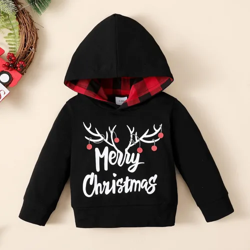 Miniatura 5 de Conjunto de 2 piezas de sudadera con capucha con estampado de letras y pantalones largos de camuflaje
