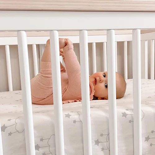 Miniatura 5 de Newton Baby Sábana bajera ajustable para cuna (paquete de 2) - Ultra transpirable y suave, algodón orgánico, se adapta a todas las cunas estándar