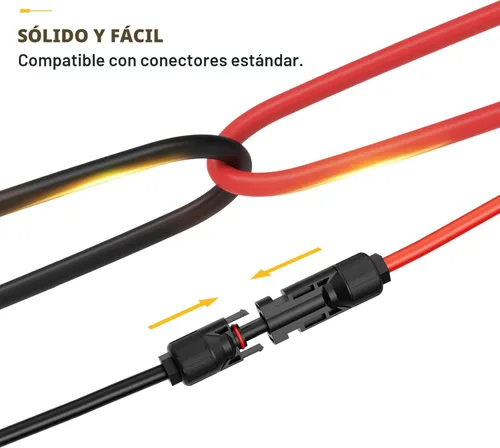 Miniatura 5 de BougeRV Cable de extensión solar de 20 pies 10AWG con conector hembra y macho con par adicional de conectores, kit de herramienta adaptadora