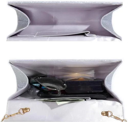Miniatura 25 de Bolso de noche para mujer, bolso de fiesta brillante para mujer, bolso de fiesta de boda