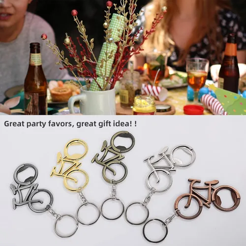 Miniatura 6 de Colgante de aleación de zinc para bicicleta, abrebotellas de cerveza, llavero para coche, regalo para familiares y amigos en festivales, Negro
