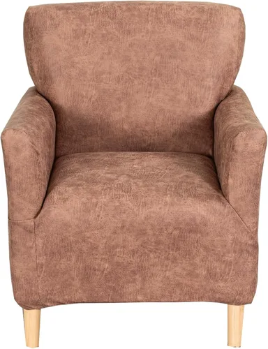 Miniatura 30 de CRFATOP - Funda elástica para sillón de mediados de siglo moderno de 1 pieza, fundas de silla de acento de jacquard con brazos, fundas de silla