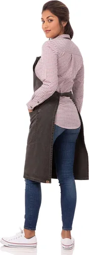 Miniatura 4 de Chef Works Delantal con babero unisex Dorset, Peltre