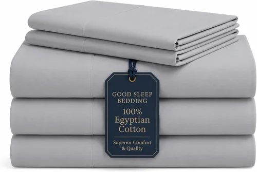 Miniatura 25 de Good Sleep Bedding Juego de sábanas divididas tamaño King para cama ajustable, sábanas de lujo, algodón egipcio, juego de sábanas de 5 piezas
