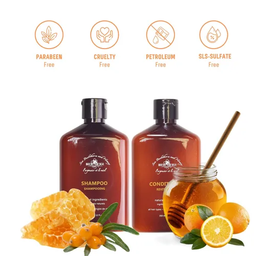 Miniatura 5 de Champú de espino amarillo y miel de Bee by the Sea 12 oz