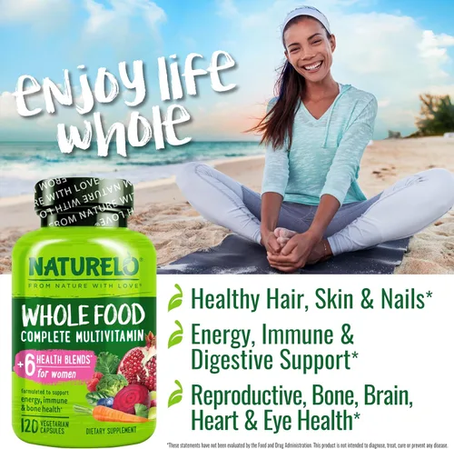 Miniatura 4 de NATURELO Multivitamínico de Alimentos Integrales para Mujeres - con Vitaminas, Minerales y Extractos Orgánicos - Suplemento para Energía y Salud