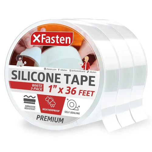 Miniatura 10 de XFasten Cinta autoadhesiva de silicona, para fusión 1 pulgada X 36 pies, Azul