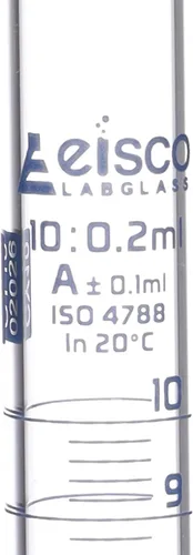 Miniatura 2 de Cilindro graduado, 0.3 fl oz - Tolerancia Clase A ±0.0.3 fl oz - Base hexagonal - Graduaciones azules - Vidrio de borosilicato 3.3 - Eisco Labs