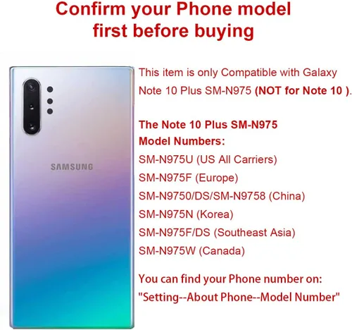 Miniatura 5 de Reemplazo de cristal trasero trasero para Samsung Galaxy Note 10 Plus con kit de herramientas de reparación y A-dhesive preinstalado (Aura Glow)