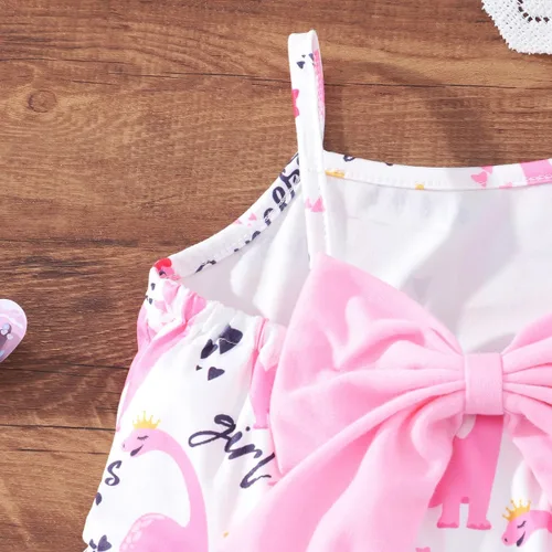 Miniatura 18 de Vestido de verano para niños pequeños, con diseño de dinosaurio, sin espalda, con lazo, vestido de playa de cumpleaños