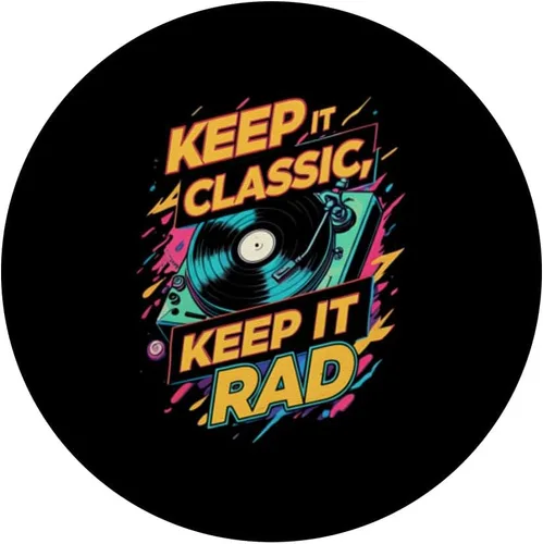Miniatura 3 de Keep It Classic Rad Turntable Record Player Retro Music PopSockets Adhesive PopGrip