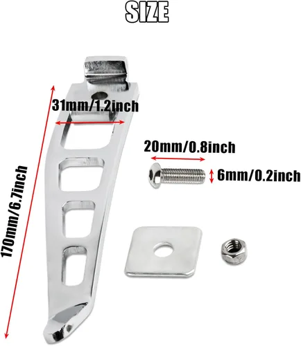 Miniatura 5 de Almohadilla de extensión de aluminio para Dyna 1993-2017, herramienta de asistencia de soporte lateral extensor de pie de cabra