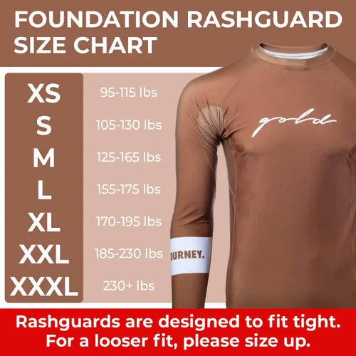 Miniatura 2 de Gold BJJ Foundation Rash Guard - Rashguard de Jiu Jitsu sin Gi y Gi