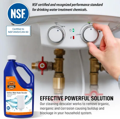 Miniatura 3 de Chromex Solución de descalcificación de calentador de agua sin tanque certificada por NSF Descalcificador altamente efectivo que restaura
