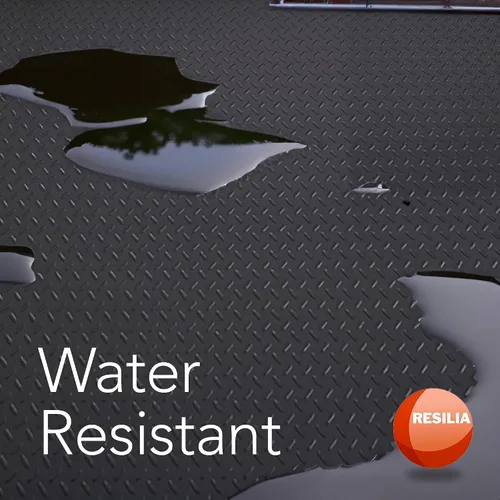 Miniatura 4 de RESILIA alfombra protectora para piso de garaje y tapete antideslizante - Tapetes de PVC con placa de diamante resistente al agua, derrames y Negro