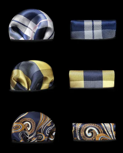 Miniatura 76 de HISDERN Juego de corbatas extralargas para hombre y pañuelo de bolsillo de 63 pulgadas, colección XL, caja de regalo, corbata, lote de 3