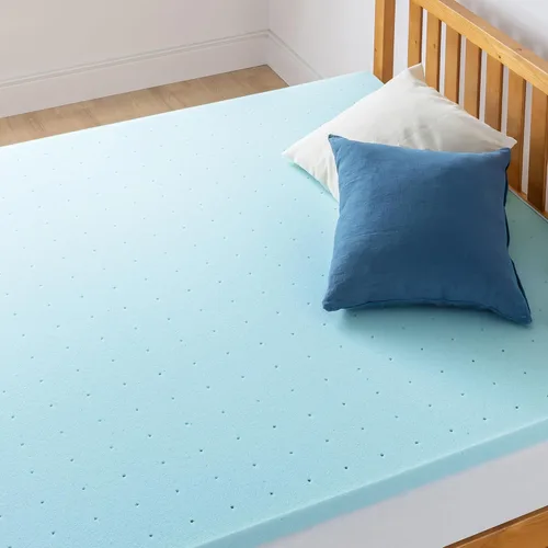 Miniatura 3 de Best Price Mattress - Cubrecolchón ventilado de espuma viscoelástica de 1.5 pulgadas, infusión de gel refrescante, certificado CertiPUR-US