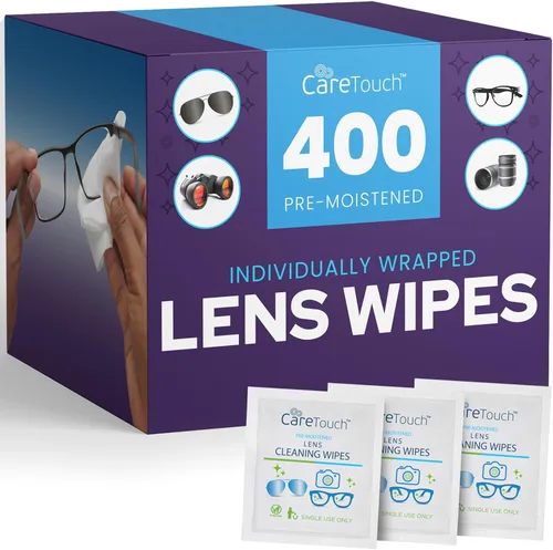 Miniatura 8 de Care Touch Toallitas para Lentes de Anteojos - 100 Unidades de Toallitas Prehumedecidas Envueltas Individualmente, 5 x 6 Pulgadas - Limpiador