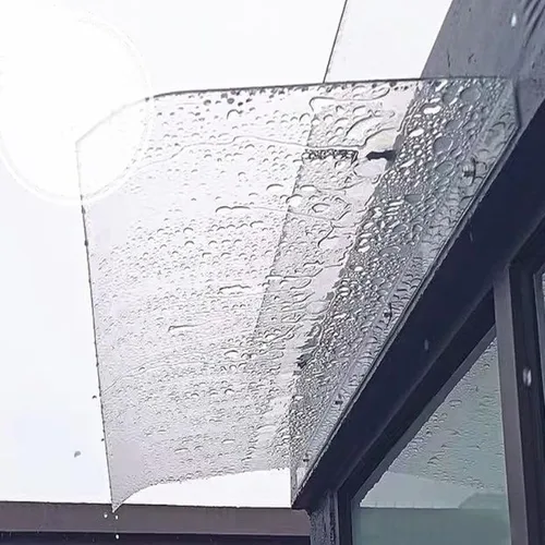 Toldo transparente para ventana, protección UV, lluvia, nieve, luz solar, toldo para puerta delantera, toldo para lluvia, patio, cubierta silenciosa