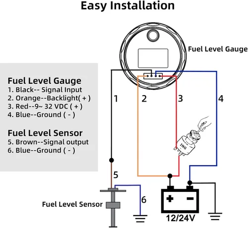 Miniatura 4 de RUPSE Unidad emisora de combustible para barco, tanque de combustible, unidad de envío de combustible y agua, sensor de nivel de combustible