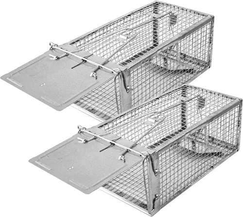Miniatura 9 de SZHLUX Paquete de 2 trampas para ratas, trampas para ratones para interiores y exteriores, pequeños roedores, ratones, ratones, ratones, hámsters