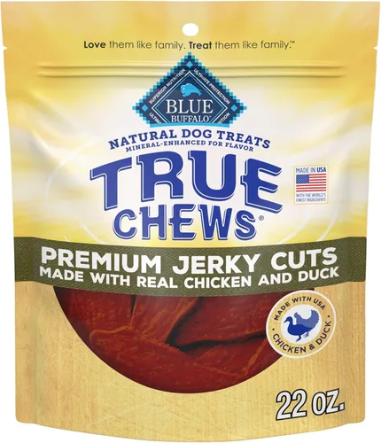 Miniatura 11 de Blue Buffalo True Chews Premium Jerky Cuts con filete real, golosinas naturales para perros sin pollo, mejorados con minerales para sabor, bolsa