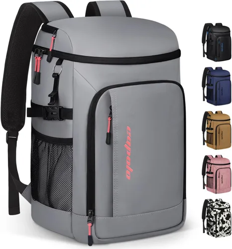Miniatura 9 de Capolo Mochila térmica térmica impermeable para mujeres y hombres, 36/45 latas, lonchera a prueba de fugas, bolsa térmica suave para acampar y playa