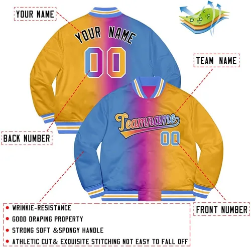 Miniatura 2 de KXK Chaqueta de béisbol personalizada Varsity Classic Letterman Bomber Coats Sudadera deportiva personalizada para hombres, mujeres y jóvenes