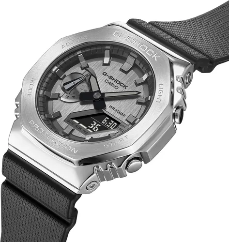 Miniatura 3 de Casio G-Shock GM2100-1A - Reloj octogonal de resina negra cubierta de metal Negro