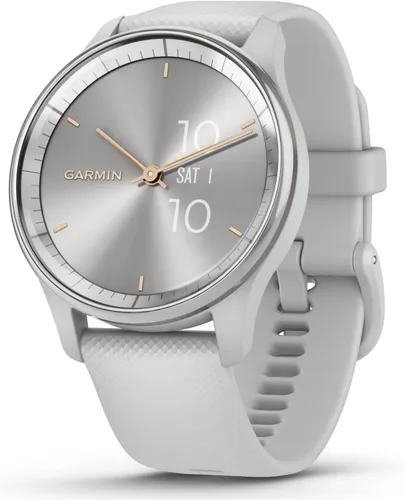 Miniatura 6 de Garmin vivomove Trend - Reloj inteligente híbrido para mujer, 1.575 in, bisel de acero inoxidable plateado con caja gris niebla con paquete