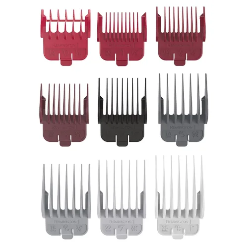 Miniatura 4 de Remington Easy Fade - Kit de corte de pelo para hombres, peines fijos cónicos y estándar, estuche de viaje incluido, color negro