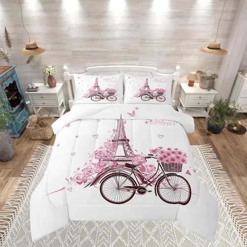 Miniatura 28 de Juego de edredón estampado de ovejas, juego de ropa de cama vintage de granja para niños, niñas, mujeres, adultos, parejas, ovejas, juego de edredón