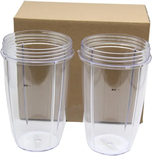 Vaso de repuesto de 24 onzas, paquete de 2, piezas de repuesto de 24 onzas para mezclador Nutri 600w 900w
