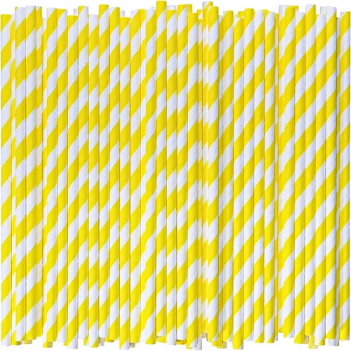 Miniatura 11 de Pajitas de papel biodegradable a granel, azul marino, 1000 unidades, 7.75 pulgadas, 0.24 pulgadas de diámetro Azul marino (Navy Blue Stripes)