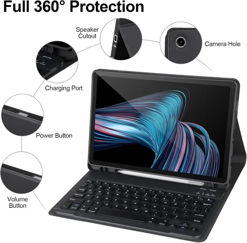 Miniatura 4 de Funda con teclado para Samsung Galaxy Tab A9+/Plus 11'' 2023(SM-X210/X216/X218), funda con teclado para Samsung Tab A9+ con soporte para S Pen