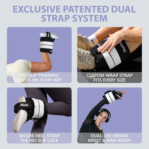Miniatura 5 de Ankle & Wrist Weights – 8/16/20/30 lbs Pair (4–15lbs - Each) Dual Adjustable Secure Strap System Patented Design Ideal for Home Workouts