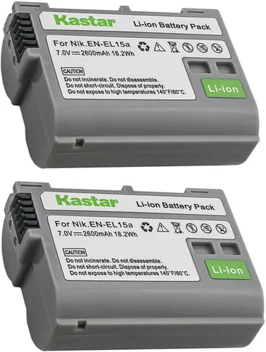 Miniatura 5 de Kastar Paquete de 1 batería de repuesto EN-EL15b / EL15a para Nikon D7000, D7100, D7200, D7500, Z 6, Z6, Z 7, Z7, Z 7 Q3, Z7Q3, 1 V1, D500, D600